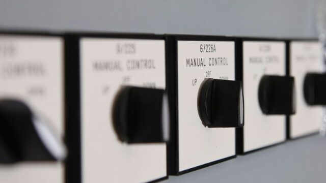 Manual control buttons on control panel.