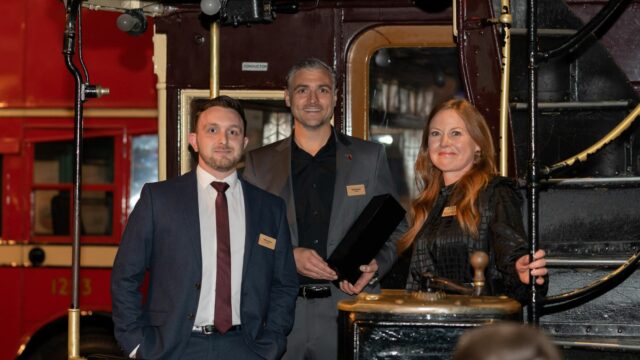 A photograph of ITI accepting Murphy's Energy Supply Chain Partner of the Year