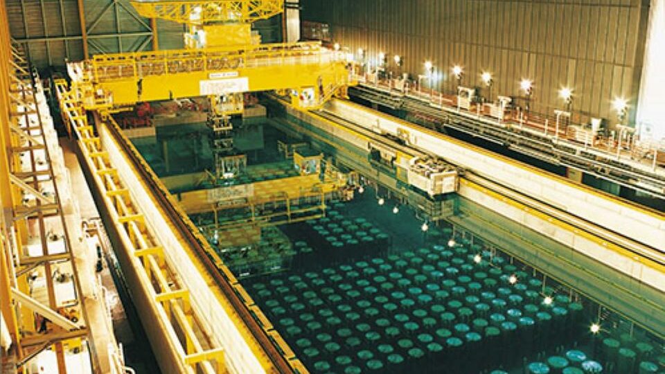 A photograph of an industrial Sellafield site.